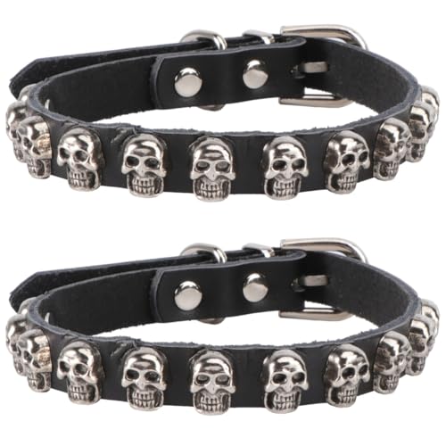 Parliky 2St Katzenkrawatte Halloween ziehschleifenband Hunde Halsband pet Supplies Dog hundehalsband Dog Collars Schädel hundehalsband Hochleistungs-Hundekette tierischer Halskragen Black von Parliky