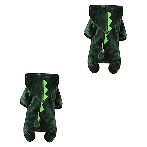 Parliky 2st Haustierkleidung Overall Für Haustiere Großes Hundekostü Hundehalloween-Hoodies Kostü Heimtierbedarf Haustieranzug Hunde-Halloween-kostü Welpenmantel Hunde-Outfit Green von Parliky