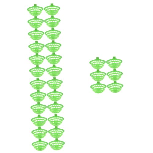 Parliky 30 STK Vogelnest Nistplatz Für Tauben Vogelstreu Für Den Käfig Taubeneier Schlüpfen Vogelbrutnest Bruthöhle Für Kanarienvögel Brutnest Brüten Hohles Käfignest Green Plastik von Parliky
