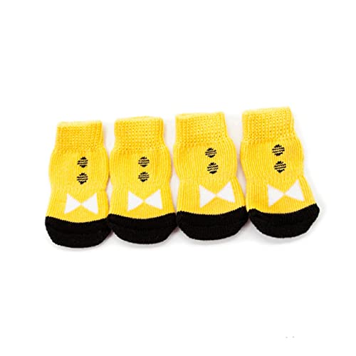 Parliky 4 Stück Baumwollsocken für Haustiere pet Supplies hundepflege Dog Costume Hunde socken Hundepfotenschutzsocken Heimtierbedarf Hundebedarf sockenschuhe Hundesocken Haustiersocken von Parliky