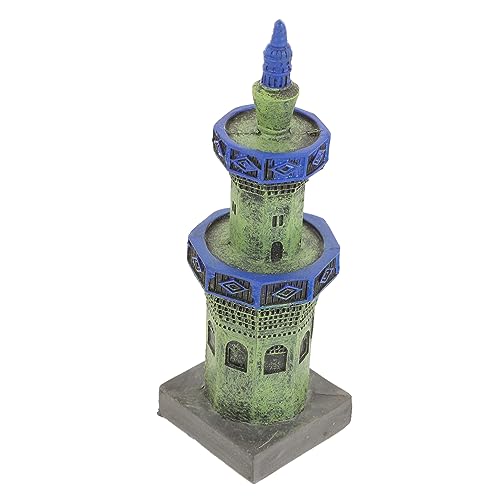 Parliky Garten Landschaftsbau Ornament Desktop Decor Turm Aquarium Berg Ornament Harz Handwerk Turm Modell von Parliky