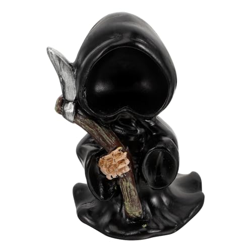 Parliky Halloween Ornamente Dekor Halloween Geisterfigur Reaper Skulptur Mikro Landschaftsstatue Halloween Miniaturen Gartenstatue Reaper Statue Geisterstatue Halloween Reaper von Parliky