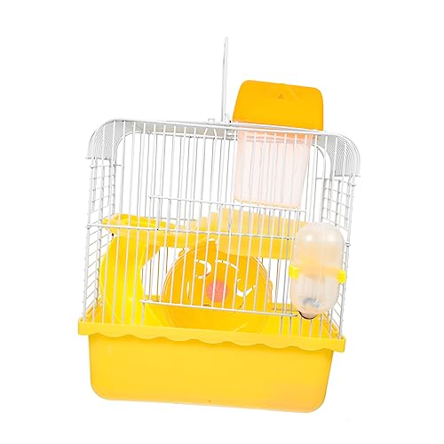 Parliky Hamsterkäfig hamsterhaus Hamster Spielzeug nager käfig Kleintierkäfig Zubehör für Chinchillakäfige Hamsterschloss Rattenkäfig Rattenhaus meerschweinchen zubehör Plastik Orange von Parliky