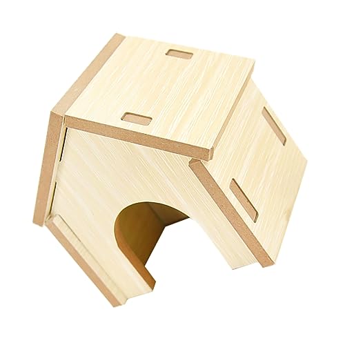 Parliky Hamsternest Hamster Spielzeug hamsterspielzeug Hamster zubehör für den käfig Hamster Hideout House Hamsterhauskäfig Schlafnest für Hamster Ratte Hamsterversteck Hamster Holzhaus von Parliky