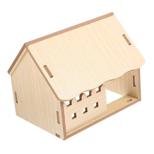 Parliky Ein-Schlafzimmer Käfig Kit Holz Hamster Labyrinth Meerschweinchen Kabine Ratte Versteck Pet Shelter Dekorative Montieren von Parliky