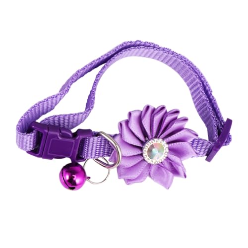 Parliky Haustier-Blumen-Halskette Kragen für Glockenkragen Wurfhalsbänder Blumenkragen Verstellbares Haustierhalsband Blumenmuster Halsband für Haustiere Halsband für Katze Heimtierbedarf von Parliky