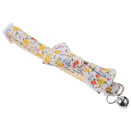 Parliky Haustierhalsband-Dekor bandfeile ziehschleifenband Ribbon Katzen Blumenmuster tragbares Hundehalsband Haustier Hundehalsband Cartoon-Hundehalsband Polyester-Nylon von Parliky