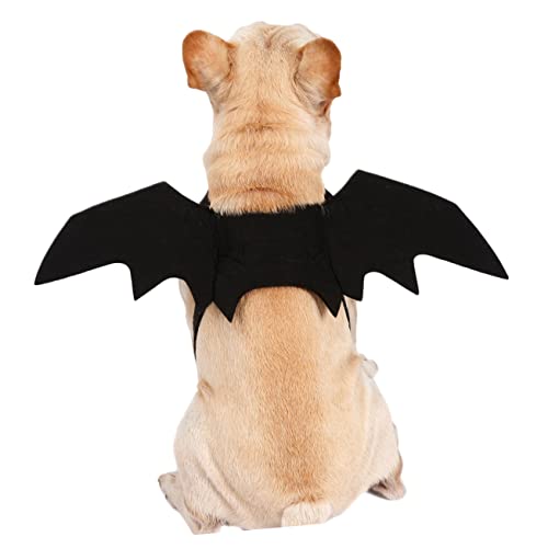 Parliky Hund Halloween-Flügel Haustier-Cosplay Katzenflügel Haustierfilzflügel Halloween Haustierbedarf Halloween Haustierkleidung weihnachtsdeko Flügel-Halloween Hundeflügel Black von Parliky