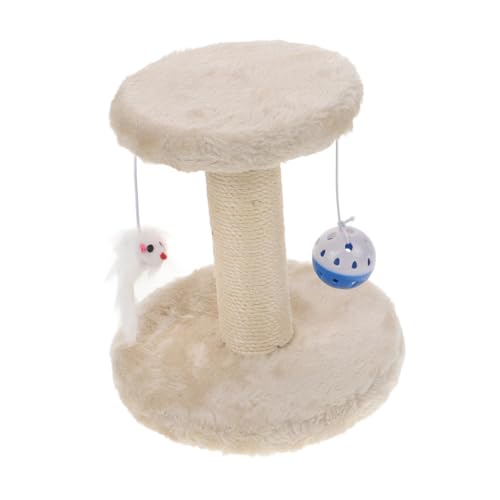 Parliky Kratzbaum für Katzen katzenmöbel cat Furniture Kletterbaum für Katzen cat Spielzeug Kratzbaum aus Sisal Teppich Kratzbaum für Katzen bequemer Katzenkratzbaum ， Beige von Parliky