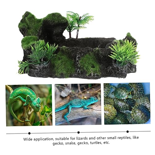 Parliky Reptilienschale aus Umweltfreundlichem Harz Natürliche Farbgestaltung Geeignet als Futter und Wassernapf für Geckos Eidechsen und Schildkröten Dekoratives Terrarium Accessoire Parliky Reptilienschale aus Umweltfreundlichem Harz Natürliche Farbgestaltung Geeignet als Futter und Wassernapf für Geckos Eidechsen und Schildkröten Dekoratives Terrarium Accessoire von Parliky