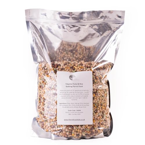 Parrot Essentials Tidymix Minifuctured Pulse & Reis Einweichen Premium Papageienfutter Papageiensamen (4 kg) von Parrot Essentials