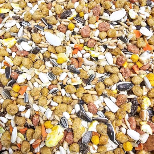 Sensible Seeds Papageienfutter mit Obst- und Gemüse-Pellets für große Papageien von Parrot Essentials – 1 kg von Parrot Essentials