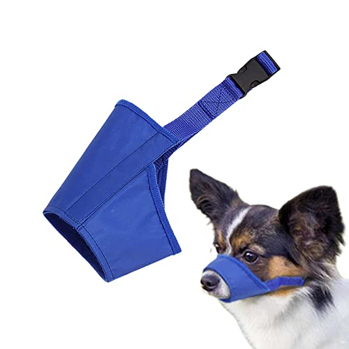 Parts Express Hundemaulkorb, weicher Anti-Beißen, Kau-Maulkorb, atmungsaktiv, wasserdicht, verstellbarer Maulkorb für kleine, mittelgroße Hunde, Blau (S) von Parts Express