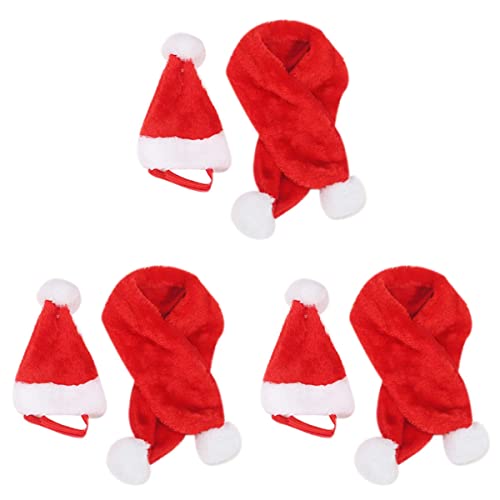 3st Hund Warmes Kostüm Hund Weihnachtsmann Poncho Hunde Weihnachtskostüme Welpe Haustier-weihnachtsmütze Haustier-weihnachts-outfit Haustier Weihnachtsmütze Weihnachten Kleid von PartyKindom