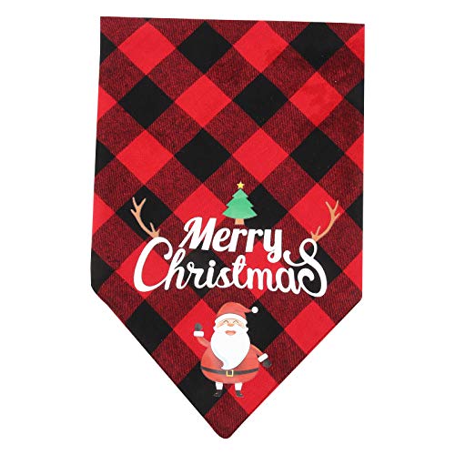 Dreieckstuch Für Haustiere Weihnachts-dreieck-lätzchen Kariertes Bandana Individuelles Hundebandana Weihnachtswelpenbandana Welpe Halstuch Baumwolle Polyester Der Hund Handtuch von PartyKindom