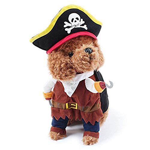 Haustierpiratenanzug Halloween-hundekostümanzüge Cosplay-outfits Für Hunde Cat Pirate Costume Cosplay for Cat Pet Pirate Suit Hundestoff Katzenkostüm Zubehör Kleidung Fräulein von PartyKindom