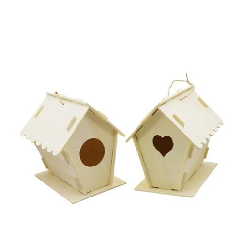 PartyKindom 2 Stück Holz Vogelhaus Teilig Herz und Rundform Rustikale DIY Nistkasten Deko Handgefertigt für Außenbereich Dekorativ für Garten und Zuhause Naturbelassenes Holz Nest Ornament PartyKindom 2 Stück Holz Vogelhaus Teilig Herz und Rundform Rustikale DIY Nistkasten Deko Handgefertigt für Außenbereich Dekorativ für Garten und Zuhause Naturbelassenes Holz Nest Ornament von PartyKindom