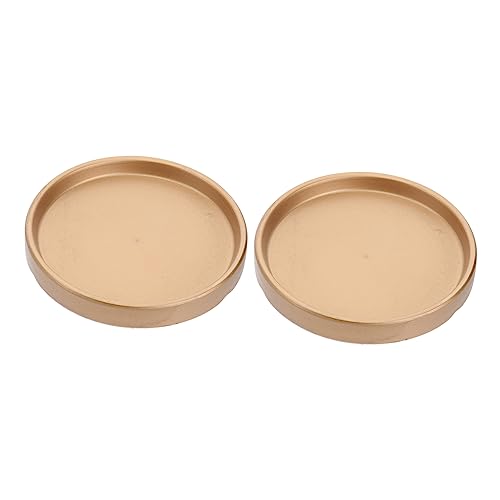 PartyKindom 2 Stücke Keramischer Untersetzer Goldene Abtropfschale für Garten für Pflanzenpflege Oberflächen PartyKindom 2 Stücke Keramischer Untersetzer Goldene Abtropfschale für Garten für Pflanzenpflege Oberflächen von PartyKindom