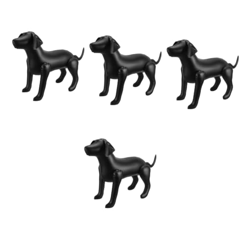 PartyKindom 4 Stück Haustierbekleidungsmodell Schaufensterpuppe Mit Hundekopf Aufblasbares Hundemodell Aufblasbarer Hund Schaufensterpuppen Kleiderständer Für Tierhandlungen PVC Black von PartyKindom