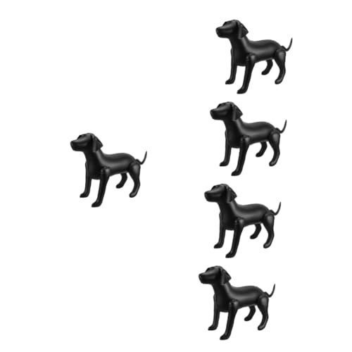 PartyKindom 5st Haustierbekleidungsmodell Schaufensterpuppe Mit Hundekopf Schaufensterpuppe Für Die Hundepflege Ausstellungsstand Für Hundekleidung Aufblasbarer Hund Spielzeug Black PVC von PartyKindom