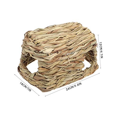 PartyKindom Hamster Versteck aus Handgewebtem Stroh Atmungsaktives Nest und Tunnel für Kleine Haustiere Wie Hamster Rennmäuse und Meerschweinchen Stressreduzierendes Rückzugsgebiet PartyKindom Hamster Versteck aus Handgewebtem Stroh Atmungsaktives Nest und Tunnel für Kleine Haustiere Wie Hamster Rennmäuse und Meerschweinchen Stressreduzierendes Rückzugsgebiet von PartyKindom