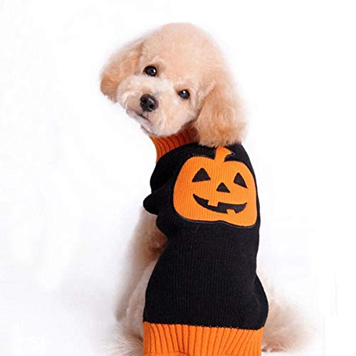 PartyKindom Kürbis Halloweenkostüm Welpen-Outfits Kleidung Winziger Kleiner Hund Haustier-Pullover Welpen Pullover Halloween-kürbis-kostüm Lustig Der Hund Lustige Dekorationen von PartyKindom