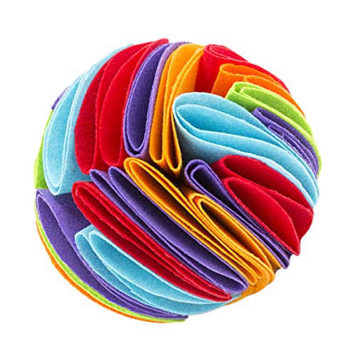PartyKindom Schnüffelball für Hunde Buntes Kauspielzeug aus Filz für Langsames Fressen Beißfest und Strapazierfähig für Teething und für Hunde Aller PartyKindom Schnüffelball für Hunde Buntes Kauspielzeug aus Filz für Langsames Fressen Beißfest und Strapazierfähig für Teething und für Hunde Aller von PartyKindom