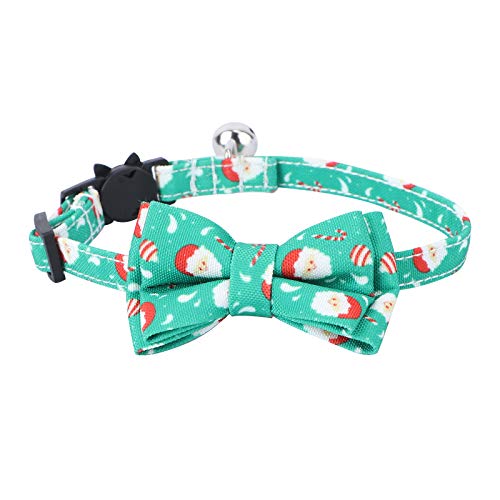 Weihnachts Katzen Halsband Weihnachtshundefliege Weihnachtsglockenkragen Weihnachtshundehalsband Weihnachtshaustier Bowknot Hundekrawatten Haustier Fliege Tuch Trennen Schnalle von PartyKindom