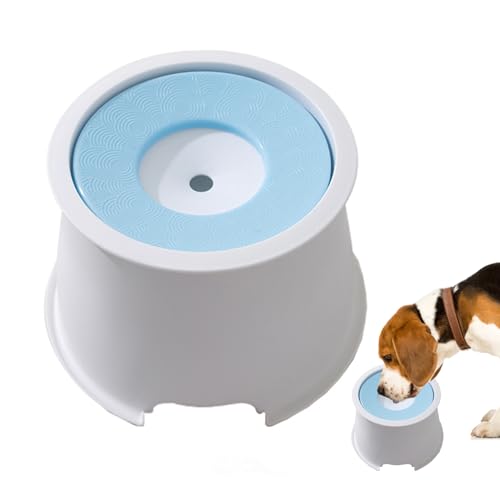 Pasdrucn 1L Wassernapf Hund Ohne Sabbern, Wassernapf Katze, Trinknapf Hund Anti Schlabber rutschfest, Näpfe, Tränken & Zubehör Für Hunde, Hundenapf Reise Wasserspender Hund Unterwegs (Blau) von Pasdrucn