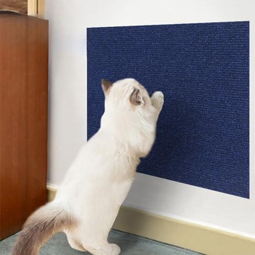 Pasdrucn 40x200cm Kratzmatte Katze Selbstklebend Wand, kratzschutz Sofa Katze, Kratzbrett Katzen kratzschutz, Katzen Kratzbretter Katze Wand, betten & möbel für Katzen (Blau) von Pasdrucn