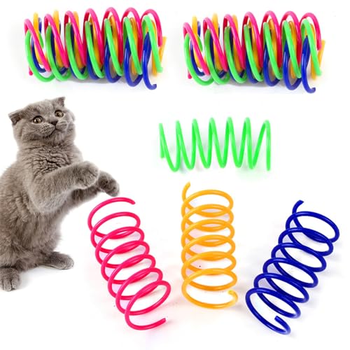 Pasdrucn 50 Stück Katzenspielzeug Spirale, Spirale Spielzeug Für Katzen, Katzenspielzeug Selbstbeschäftigung, Spirale Katzen Spielzeug Katze, Cat Toys, Katzen Spielzeug Kitten, Kitten Spielzeug von Pasdrucn