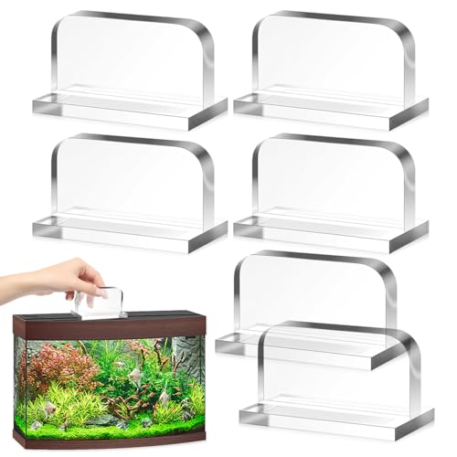 Pasdrucn 6 Stück Aquarium Deckelgriffe, Selbstklebender Aquariumgriff, Aquarium Abdeckungsgriff Transparentes für Glasdeckel Klare Aquarium-Abdeckungsgriffe von Pasdrucn