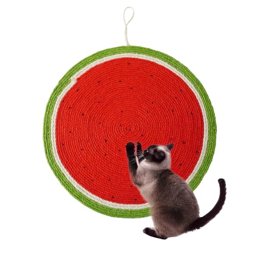 Pasdrucn Kratzbretter Katze Wand, Kratzpappe Für Katzen, Katzen Kratzbrett Wand Sofa, Kratzmatte Katze Sisal, Sisal Fußmatte Teppich Vorleger Für Sofa Möbel Tür Kratzschutz (Wassermelone) von Pasdrucn