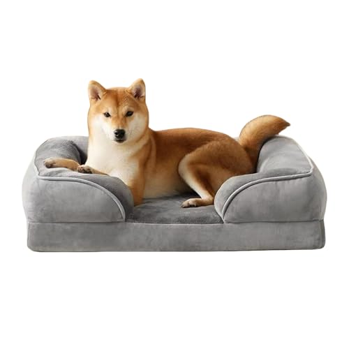 Pasdrucn Orthopädisches Hundebett Grosse Hunde, Hundebett Mittelgroße Hunde, Hundekörbchen Grosse Hunde, Orthopädische Hundebetten, Dog Bed, Gedächtnisschaum Hundebett Orthopädisches (L) von Pasdrucn