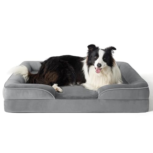 Pasdrucn Orthopädisches Hundebett Grosse Hunde, Hundebett Mittelgroße Hunde, Hundekörbchen Grosse Hunde, Orthopädische Hundebetten, Dog Bed, Gedächtnisschaum Hundebett Orthopädisches (XL) von Pasdrucn