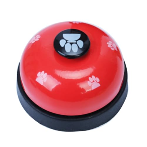 1pc Hundetraining Bell Welpe Haustier Training Bells Hundekatoretür Glocke Klar Ring Tell Bell mit Nicht-Skid-Gummi-Basis-Kommunikationsgerät für Dein Haustier (rot) Haustiertraining Glocke von Pastoralist