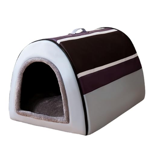 Hundehaus Innenräume 2 in 1 abnehmbares Hundebett waschbar gemütliches Hundehöhle mit Griff faltbar Nicht rutsch warm warmes Hundzelt-Bett für Winter Haustieranzug für Hund in 5 kg, Hundebett mit Dac von Pastoralist