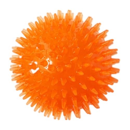 Pastoralist Quietschende Hundeball Haustier Kaut Spikey Spielzeug ungiftige Welpe Zahnreinigung Spielzeugbälle Orange 8 cm, Hundeball von Pastoralist