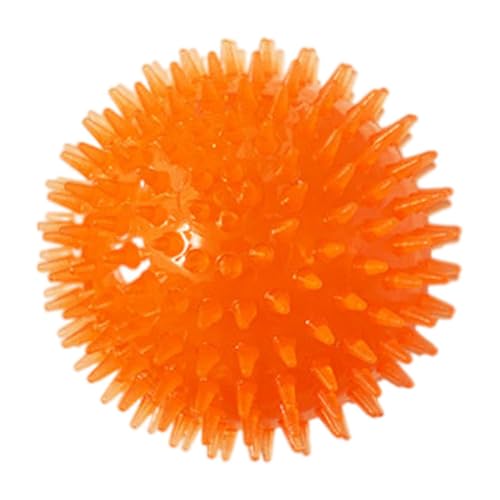 Pastoralist Quietschende Hundeball Haustier Kaut Spikey Spielzeug ungiftige Welpe Zahnreinigung Spielzeugkugeln Orange 6 cm, Hundeball von Pastoralist