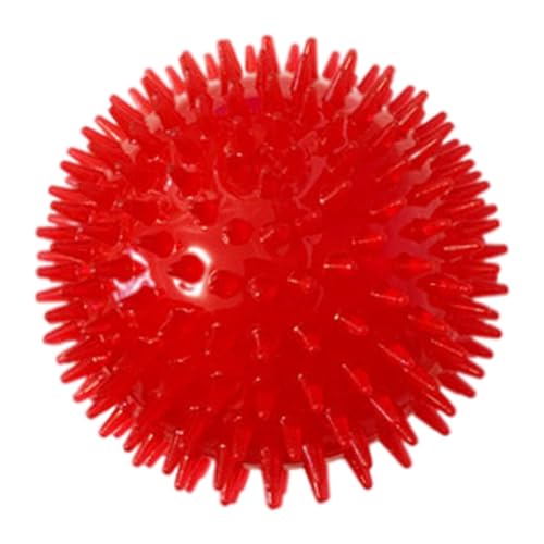 Pastoralist Quietschende Hundeball Haustier Kaut Spikey Spielzeug ungiftige Welpen-Zahnreinigung Spielzeugkugeln rot 6 cm, Hundeball von Pastoralist