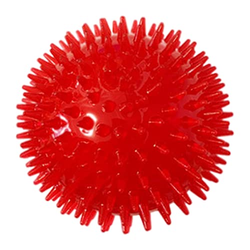 Pastoralist Quietschende Hundeball-Haustier Kaut-Spikey-Spielzeug ungiftige Welpezahnreinigung Spielzeugkugeln rot 6 cm, Spikey Hundekugeln von Pastoralist