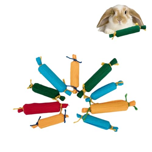 PatPatPet 10Pcs Candy Form Kauspielzeug Für Hase, Meerschweinchen, Chinchilla Ratte Gerbil, Handgemachte Leckereien Und Kaut Spielzeug Für Kleine Tiere (6cm) von PatPatPet