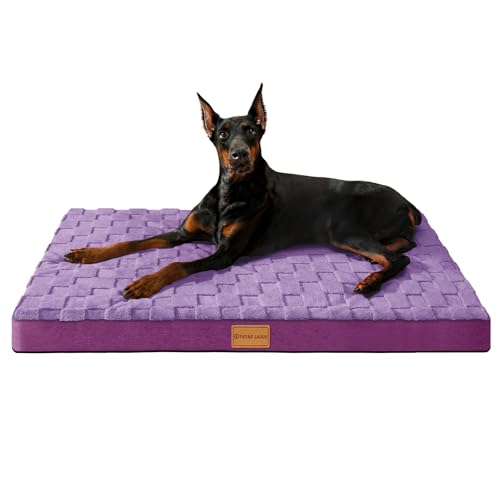 Patas Lague Orthopädisches XL-Hundebett für große Hunde, 106,7 x 71,1 cm, wasserdicht, weich, warm, bequem, Eierkisten-Schaumstoff-Matte mit abnehmbarem, waschbarem Bezug und rutschfester Unterseite, von Patas Lague