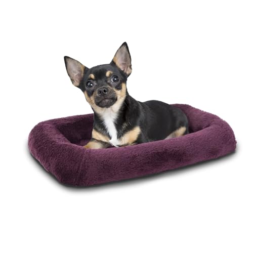 Patas Lague Nackenrolle für extra kleine Hunde, 40,6 x 30,5 cm, weiches Schaumstoff-Hundesofa, Haustierbett, maschinenwaschbar, Hunde- und Katzenbett, Matte für Spielzeug, Haustierrassen, Taupe von Patas Lague