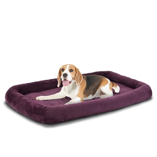 Patas Lague Nackenrolle für kleine Hunde, 61 x 45 cm, weiches Schaumstoff-Hundesofa, Haustierbett, maschinenwaschbar, ideal für kleine Hunderassen, Taupe von Patas Lague