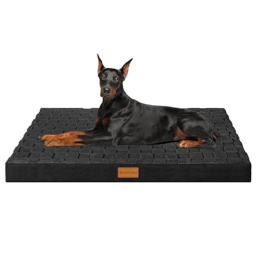 Patas Lague Orthopädisches Jumbo-Hundebett für extra große Hunde, 142 x 101 cm, wasserdicht, weich, warm, bequem, Schaumstoff, Jumbo-Haustierbett, Matte mit abnehmbarem, waschbarem Bezug und von Patas Lague