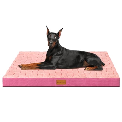 Patas Lague Orthopädisches Jumbo-Hundebett für extra große Hunde, wasserdicht, weich, warm, bequem, Schaumstoff, Jumbo-Haustierbett, Matte mit abnehmbarem, waschbarem Bezug und rutschfester von Patas Lague