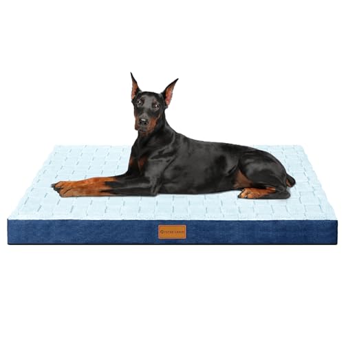 Patas Lague Orthopädisches Jumbo-Hundebett für extra große Hunde, wasserdicht, weich, warm, bequem, Schaumstoff, Jumbo-Haustierbett, Matte mit abnehmbarem, waschbarem Bezug und rutschfester von Patas Lague