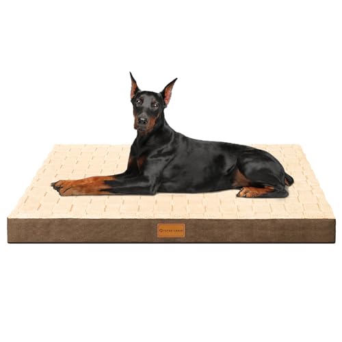 Patas Lague Orthopädisches Jumbo-Hundebett für extra große Hunde, 142 x 101 cm, wasserdicht, weich, warm, bequem, Schaumstoff, Jumbo-Haustierbett, Matte mit abnehmbarem, waschbarem Bezug und von Patas Lague