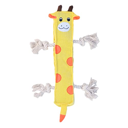 Patchwork Pet Giraffe Stick Hundespielzeug Premium Plüsch mit Durchziehseil und Quietscher 38.1 cm von Patchwork Pet